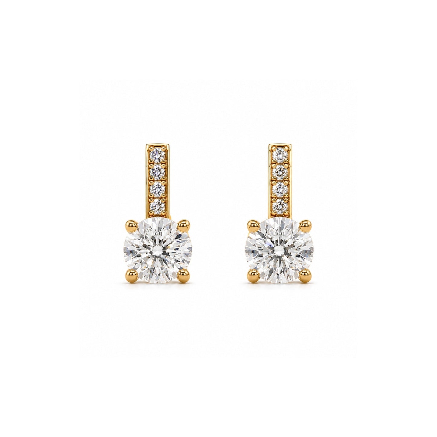 Rhea Pavé Round Drop Earring