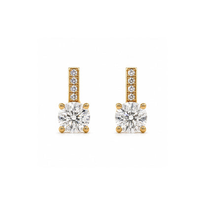 Rhea Pavé Round Drop Earring