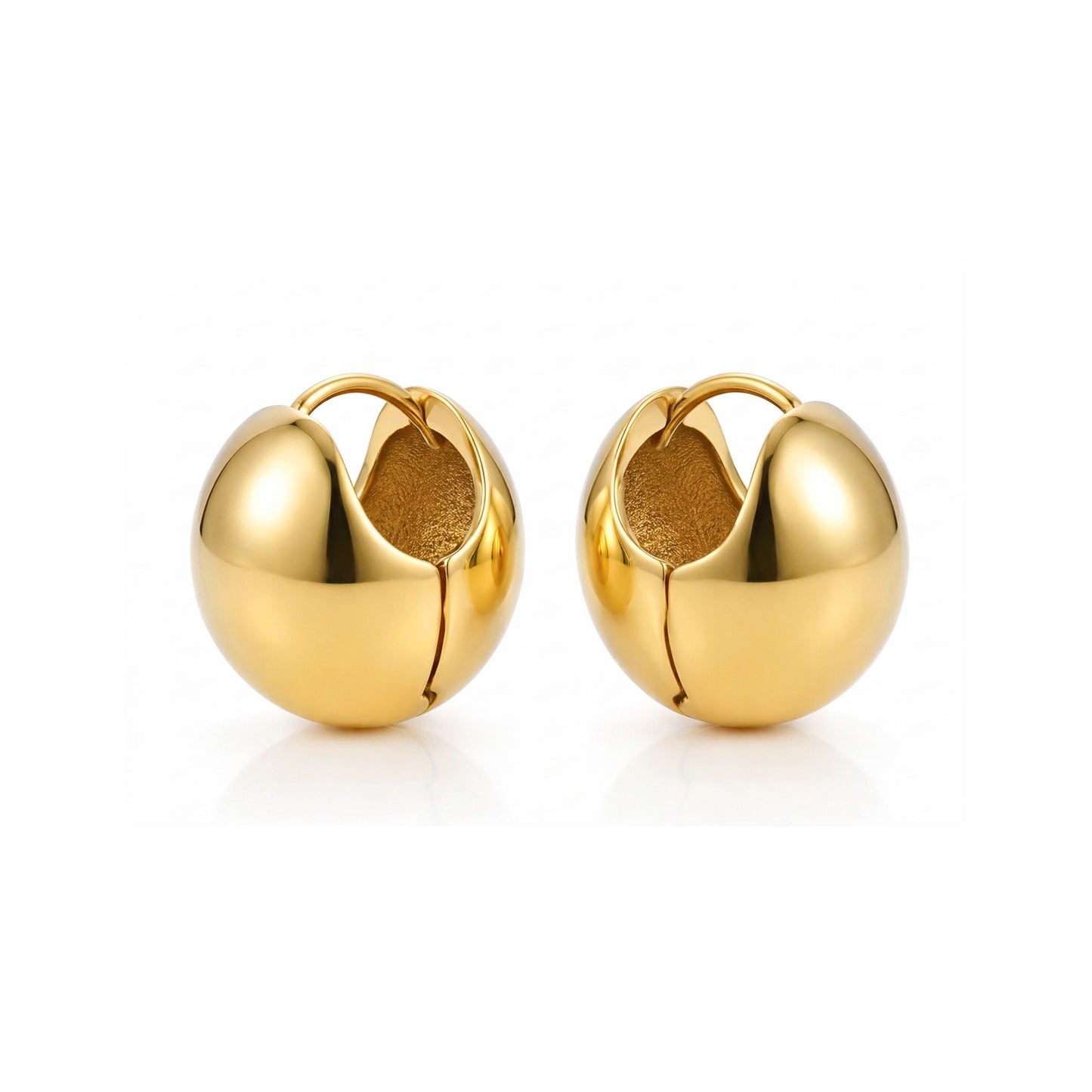 Vale Dome Huggie Hoop Earring