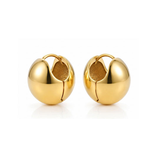 Vale Dome Huggie Hoop Earring