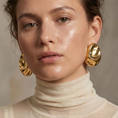 Katia Oversized Molten Stud Earring