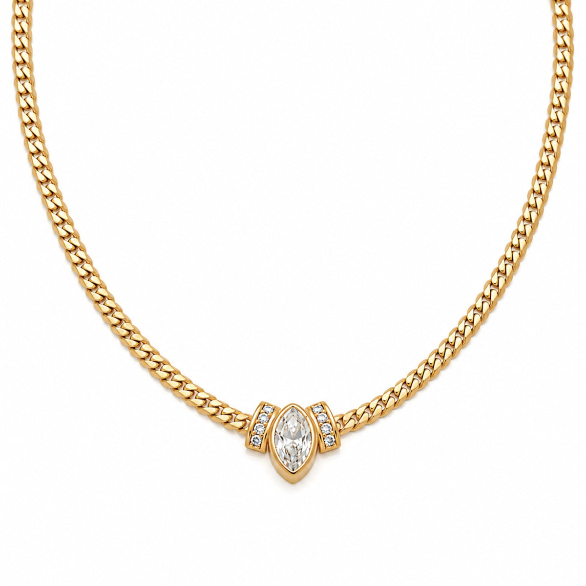 Vega Marquise Pavé Cuban Chain Necklace