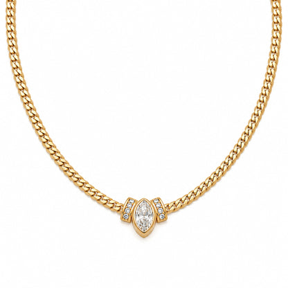 Vega Marquise Pavé Cuban Chain Necklace