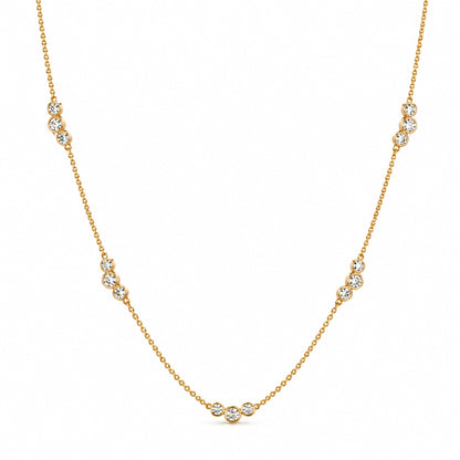 Anouk Triple Bezel Station Chain Necklace