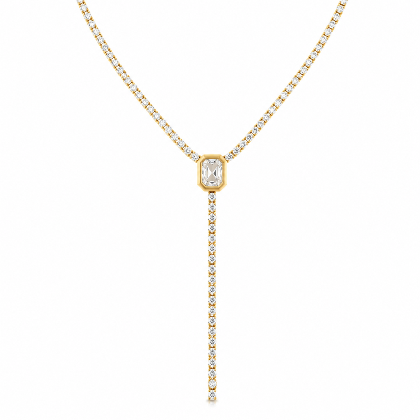 Isadora Radiant Tennis Lariat Necklace