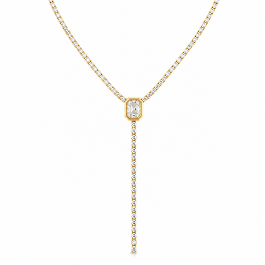 Isadora Radiant Tennis Lariat Necklace