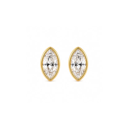 Solene Marquise Bezel Stud Earring