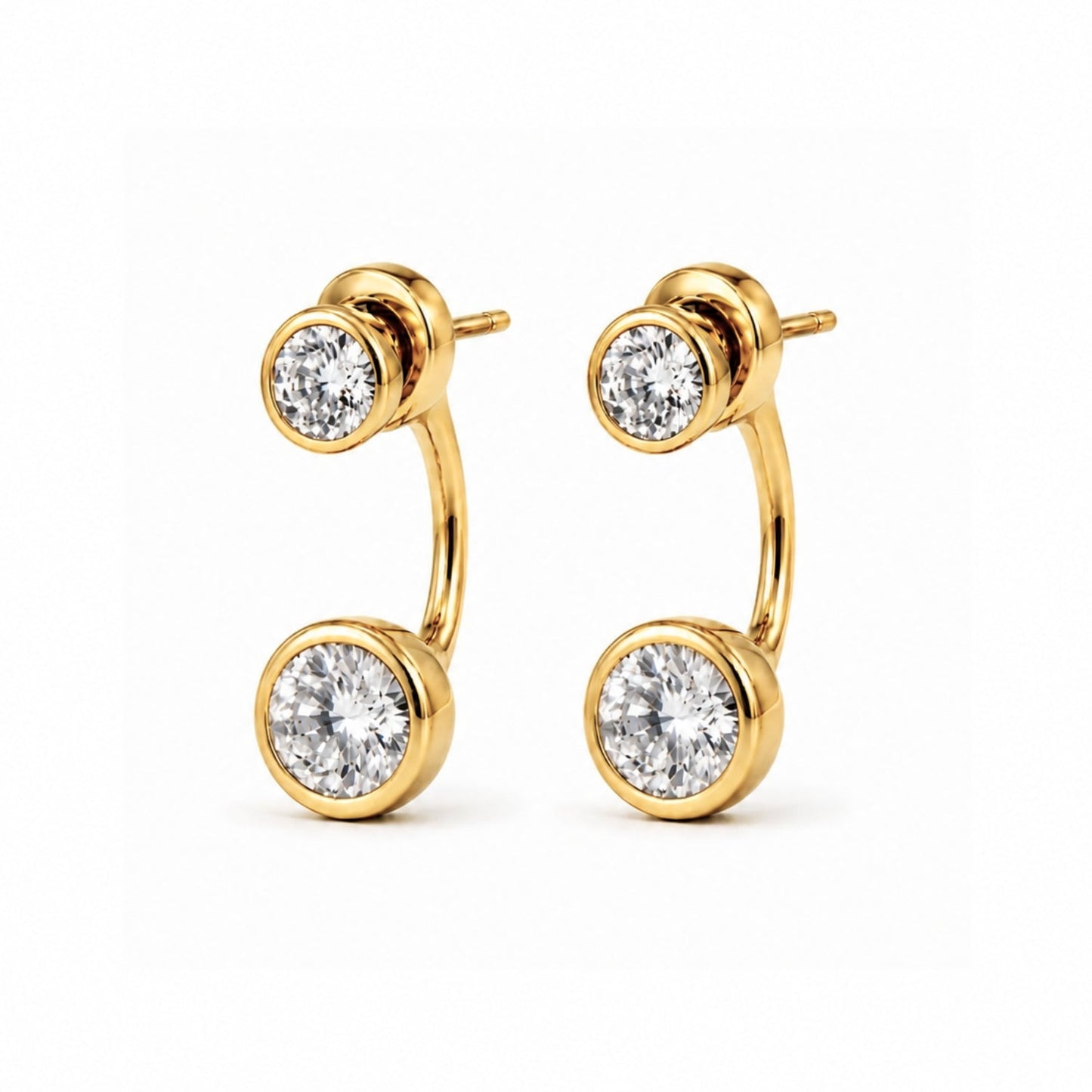 Ines Bezel Jacket Earring