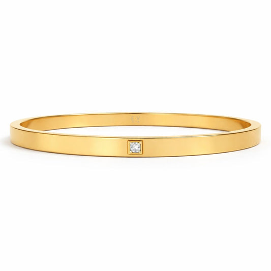 Marjorie Solitaire Bangle Bracelet