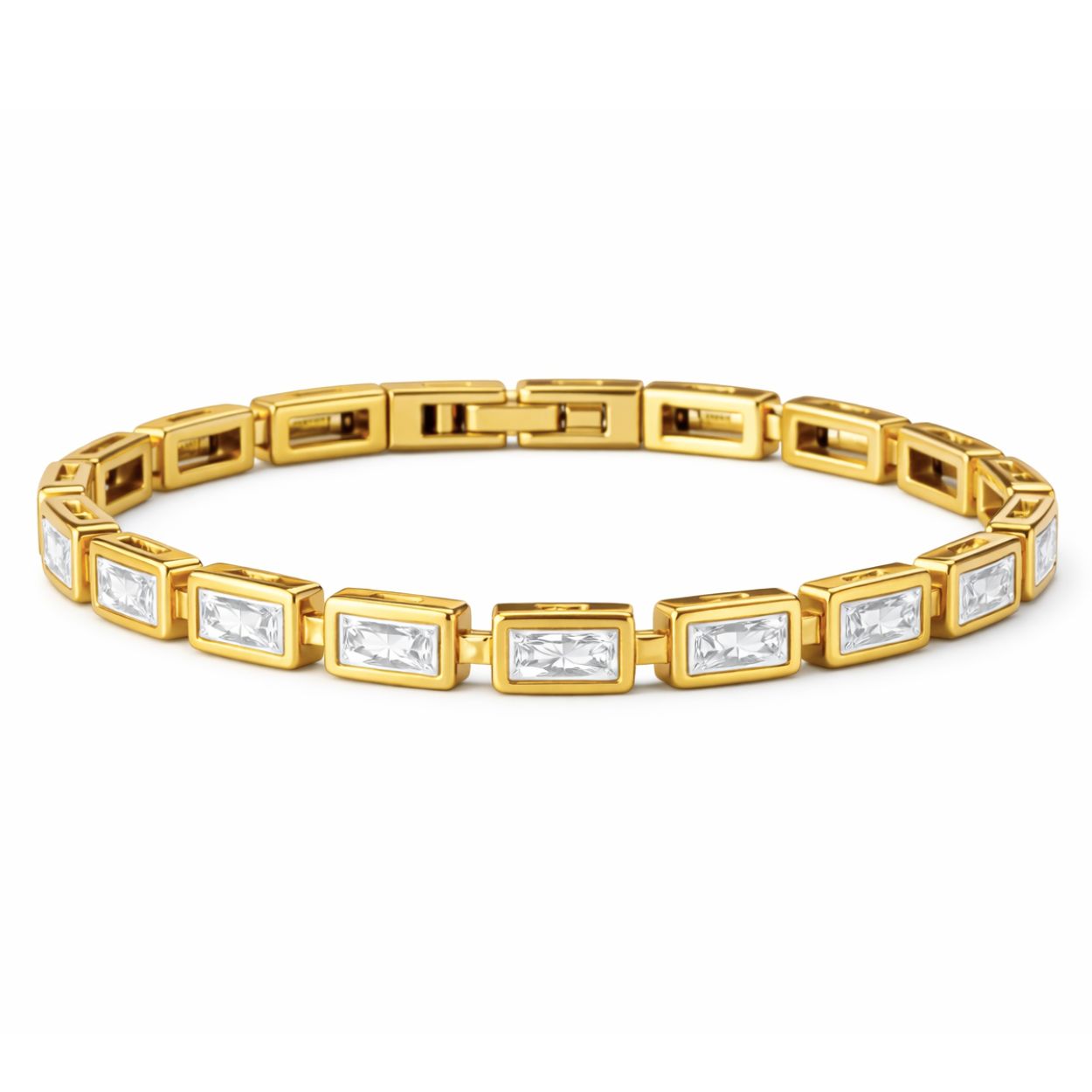 Monroe Baguette Bezel Tennis Bracelet