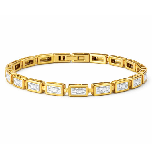 Monroe Baguette Bezel Tennis Bracelet