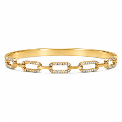Quinley Pavé Link Bangle Bracelet