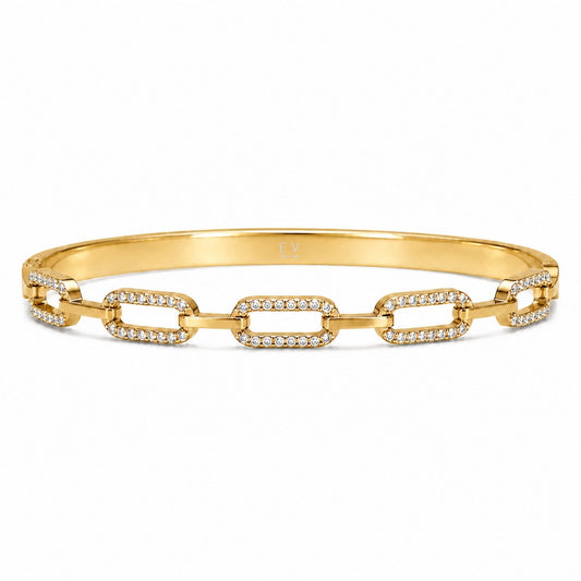 Quinley Pavé Link Bangle Bracelet