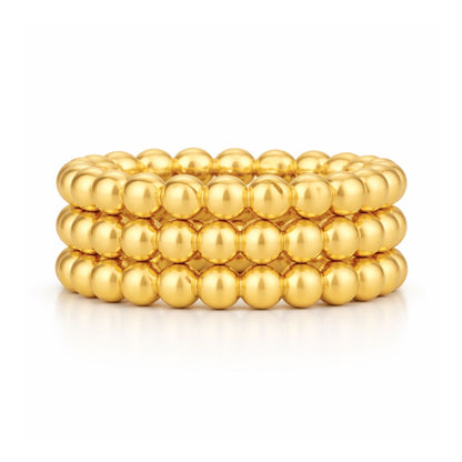 Lucia Beaded Triple Ring Set