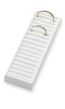 Ellie Vail - 21 Section White Bangle Display