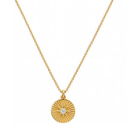 Rue Sunburst Disc Necklace
