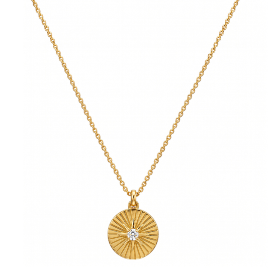 Rue Sunburst Disc Necklace