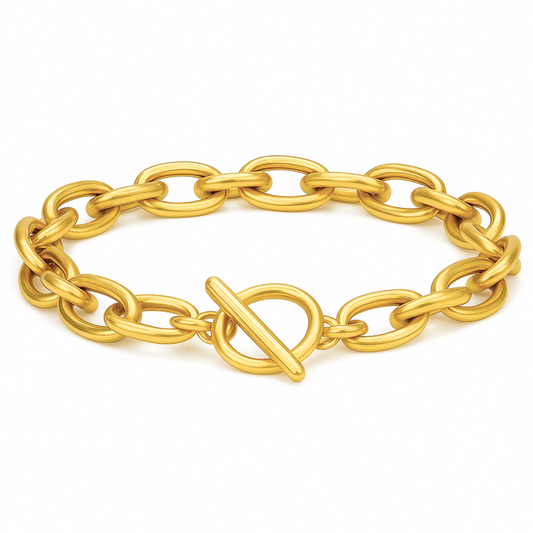 Allegra Chunky Oval Chain Toggle Bracelet