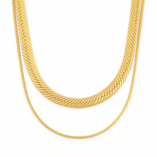 Cassia Double Chain Necklace