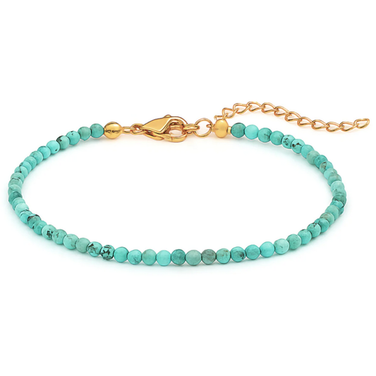 Sander Turquoise Beaded Anklet