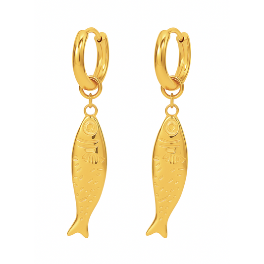 Dayna Huggie Hoop Fish Earring