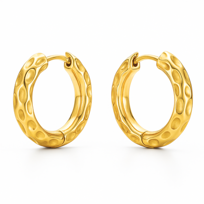 Blakely Hammered Mini Hoop Earring