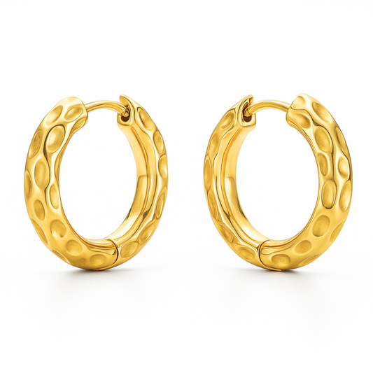 Blakely Hammered Mini Hoop Earring