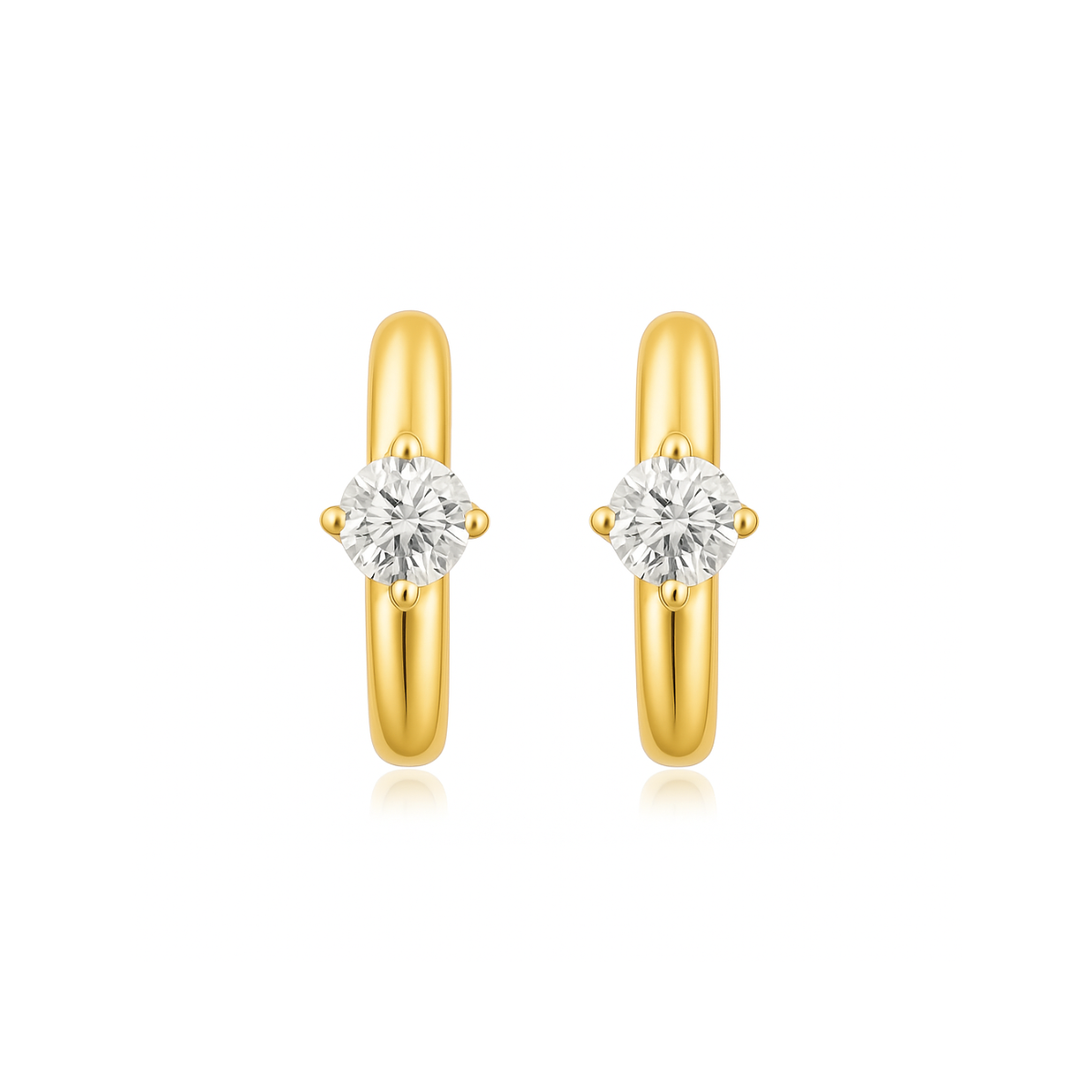 Yael Solitaire Huggie Hoop Earring