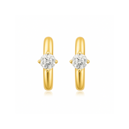 Yael Solitaire Huggie Hoop Earring
