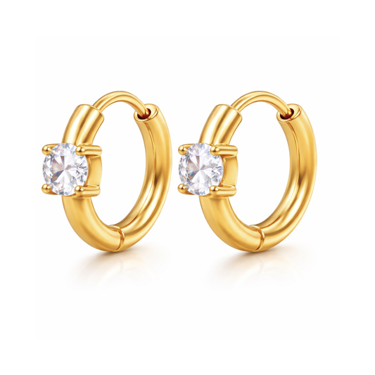 Yael Solitaire Huggie Hoop Earring