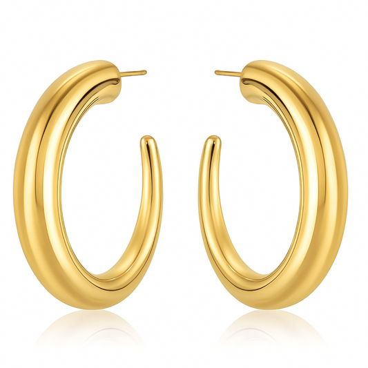 Ridley Large Tusk Hoop Earring