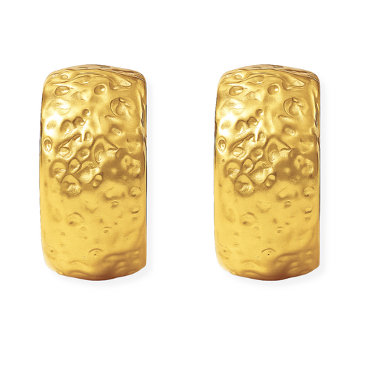 Robbie Hammered Hoop Earring