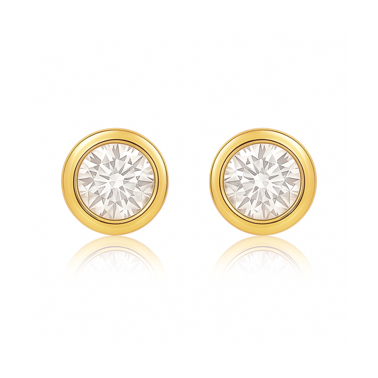 Cateana Bezel Stud Earring