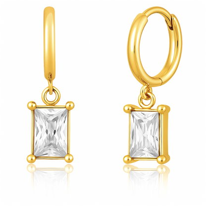 Chantel Baguette Huggie Hoop Earring