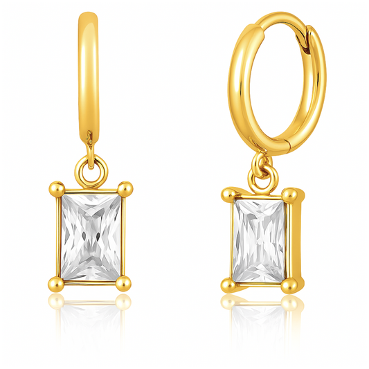 Chantel Baguette Huggie Hoop Earring