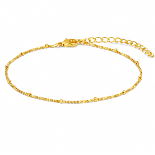 Helsa Dainty Beaded Chain Anklet
