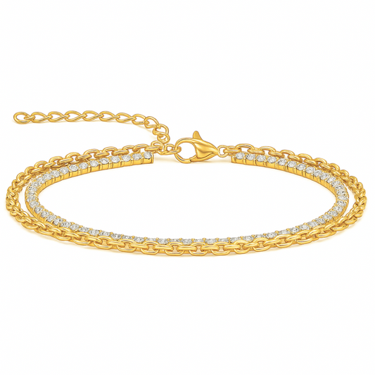 Marten Double Chain Tennis Bracelet