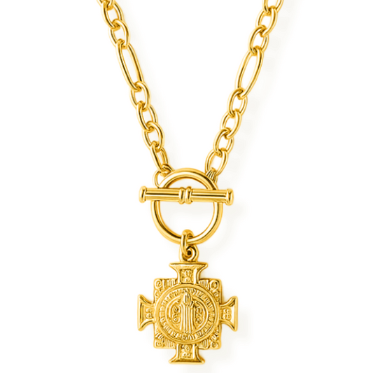 Zayn Toggle Chain Cross Necklace