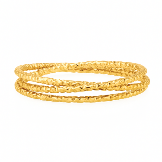 Blair Interlocking Hammered Ring