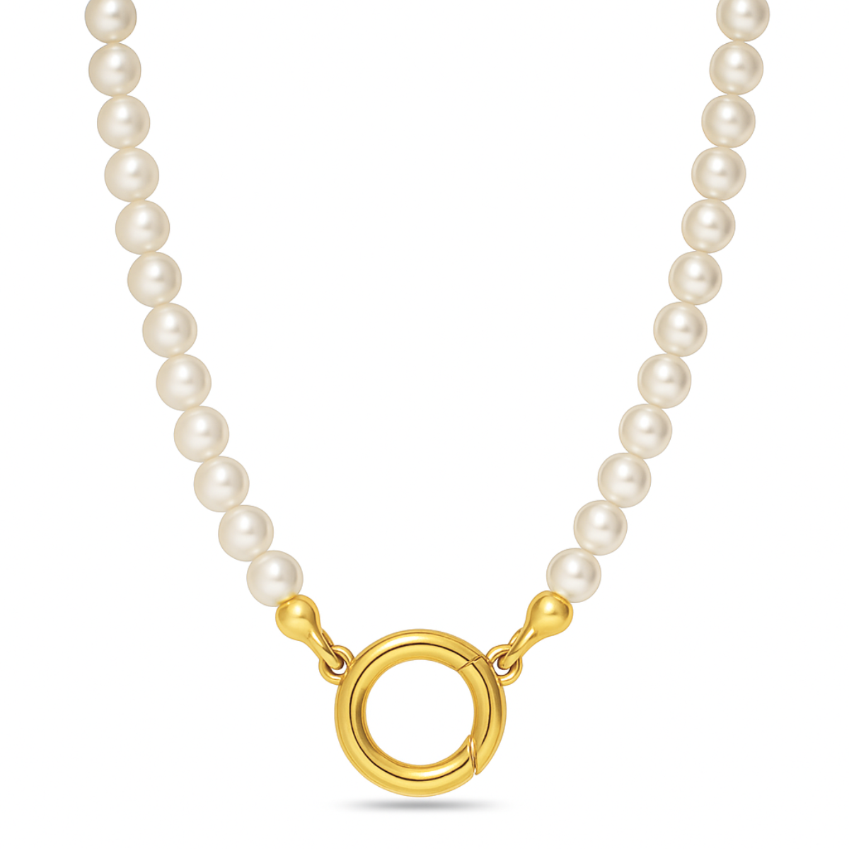 Angelica Pearl Push Clasp Necklace