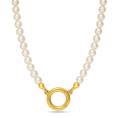 Angelica Pearl Push Clasp Necklace