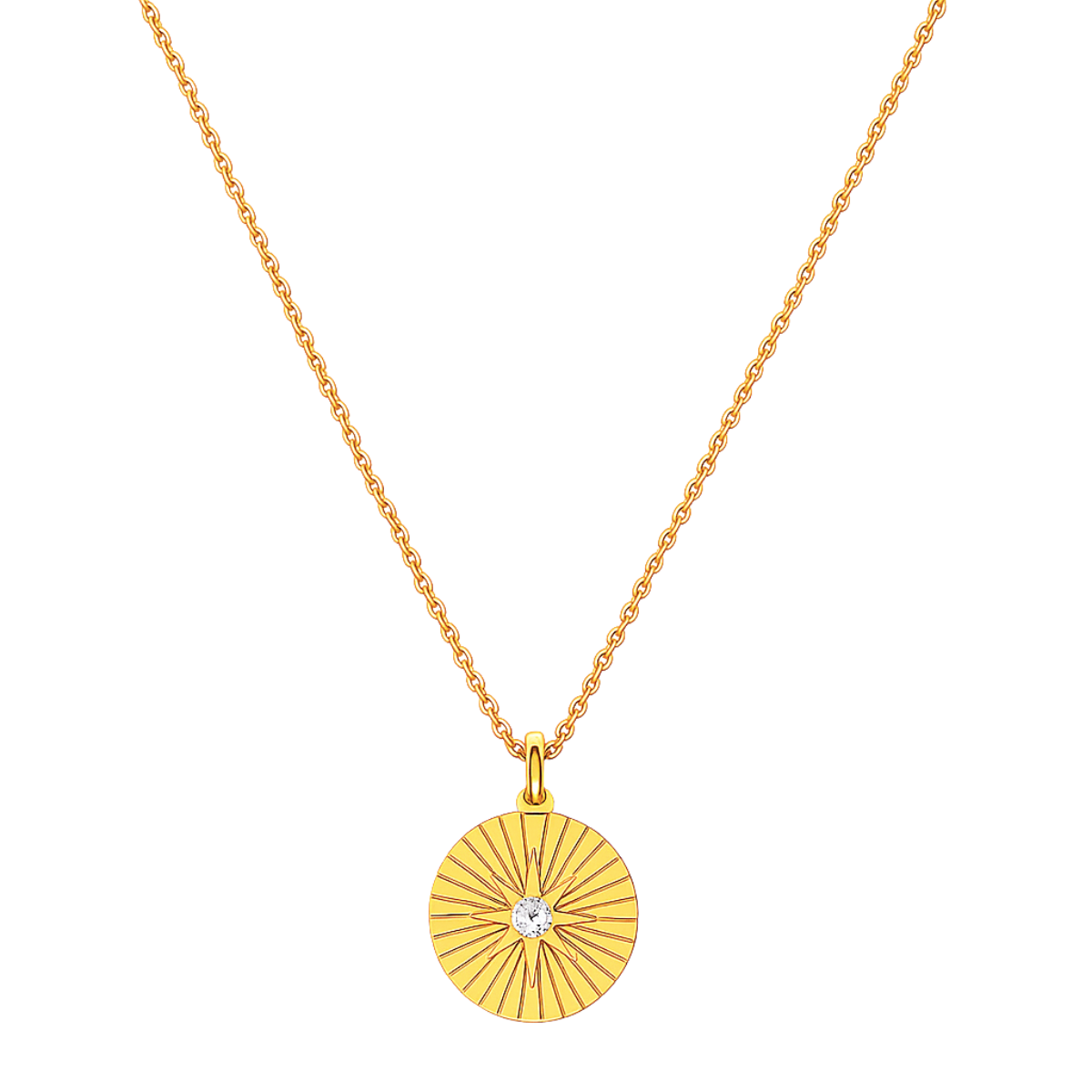 Rue Sunburst Disc Necklace
