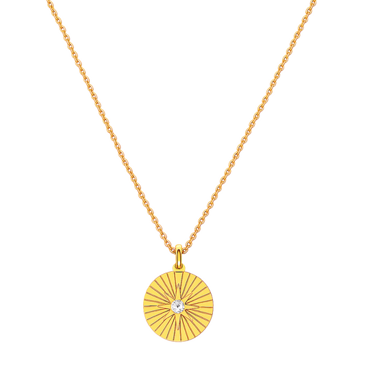 Rue Sunburst Disc Necklace