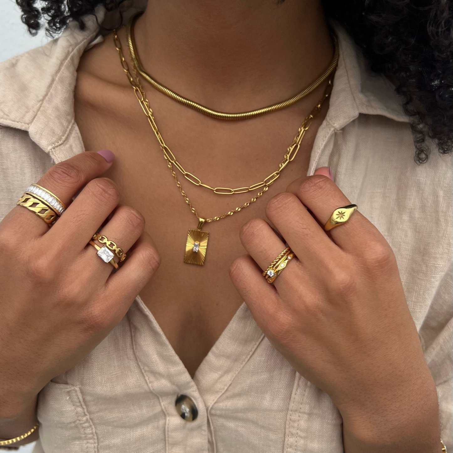 Jayden Paper Clip Chain Necklace