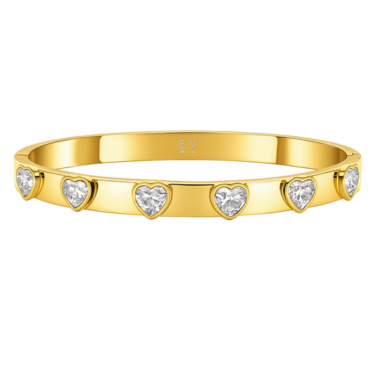 Leslie Heart Bangle Bracelet