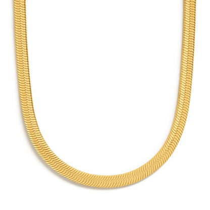Nic Herringbone Chain Choker Necklace