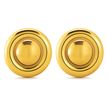 Baylin Round Button Earring
