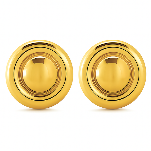 Baylin Round Button Earring