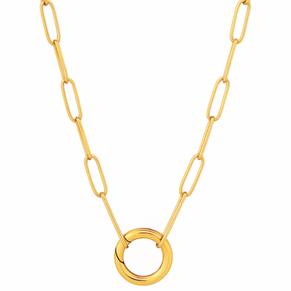 Margaret Paper Clip Push Clasp Necklace