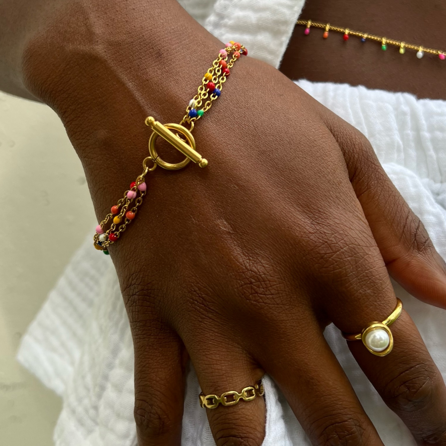 Ryanne Colorful Enamel Waist Chain